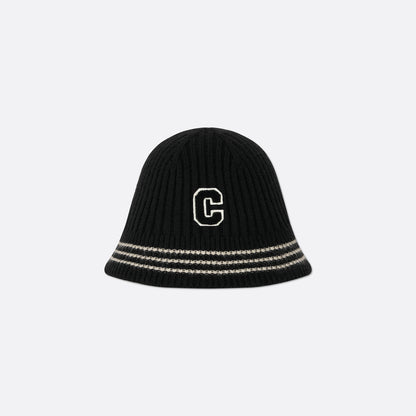"C" Knit Bucket Hat