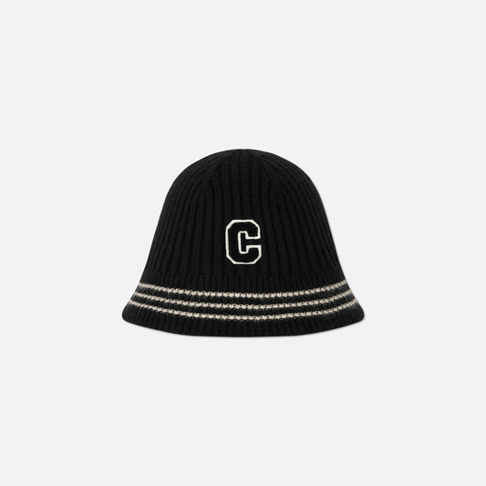 "C" Knit Bucket Hat