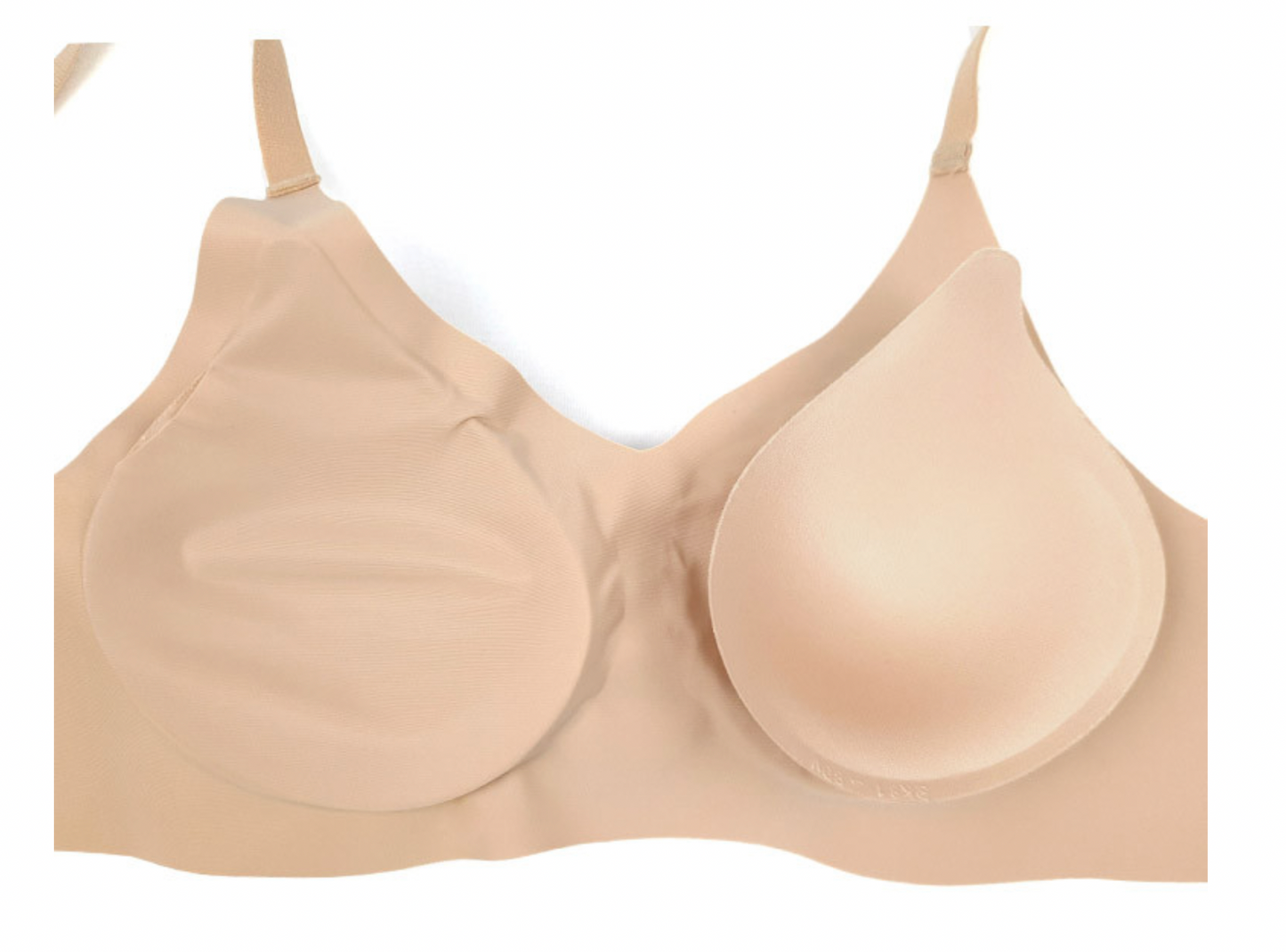 Back open bra-Beige