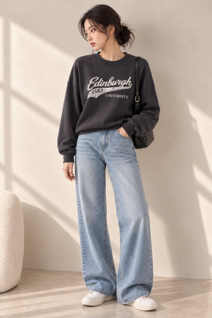 Charcoal Edinburgh sweatshirt alternate model view